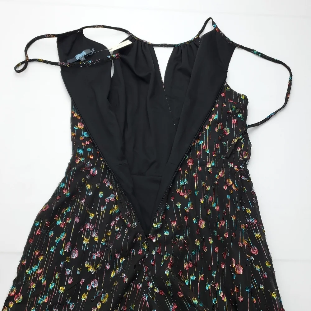 NEW Anthropologie Eva Franco Edita Halter Metallic Clip Dot Jumpsuit Relaxed 4